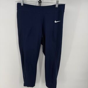 Nike Dri-FIT Men's Navy Blue Athletic Capris Leggings Size L